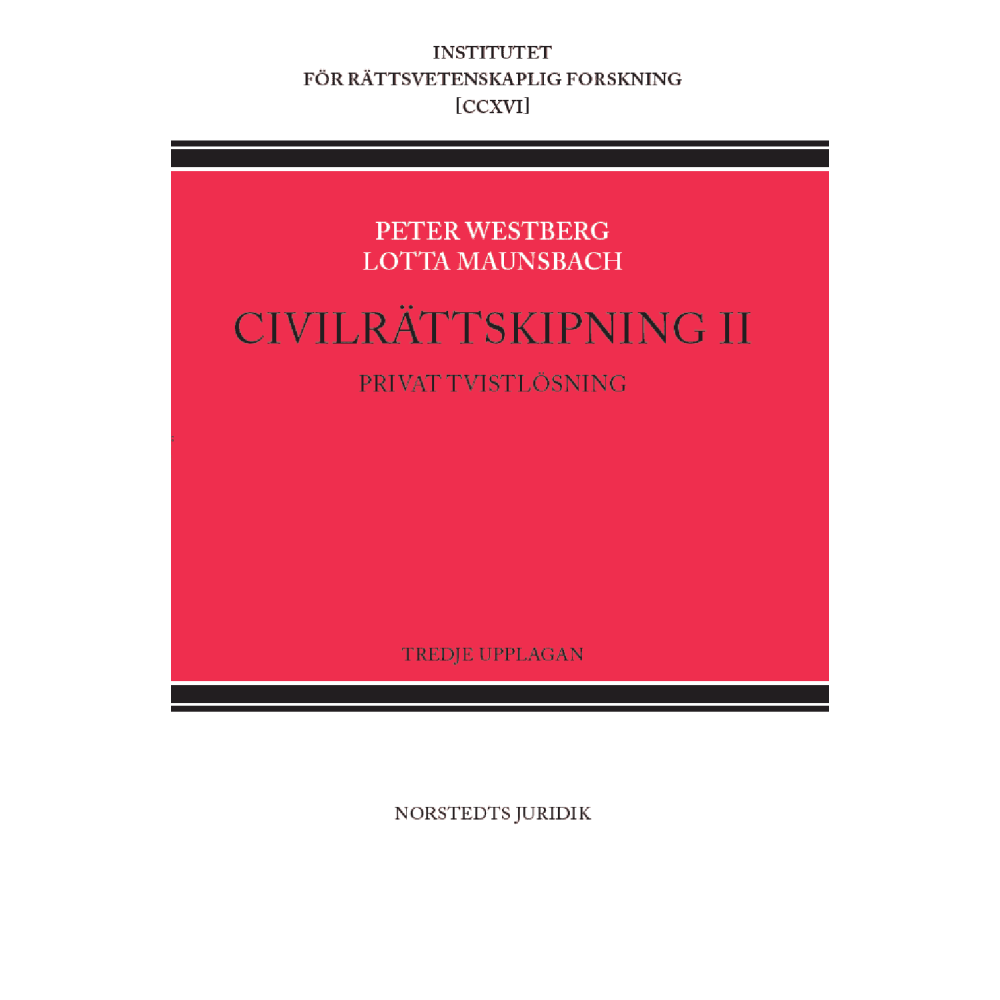 Produktbild för Civilrättskipning II. Privat tvistlösning (häftad)