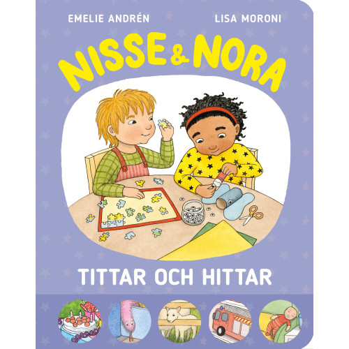 Emelie Andrén Nisse & Nora tittar och hittar (bok, board book)