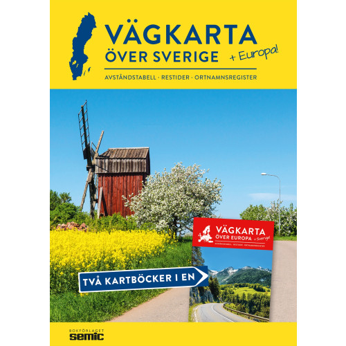 Bokförlaget Semic Vägkarta över Sverige och Europa (bok, spiral)