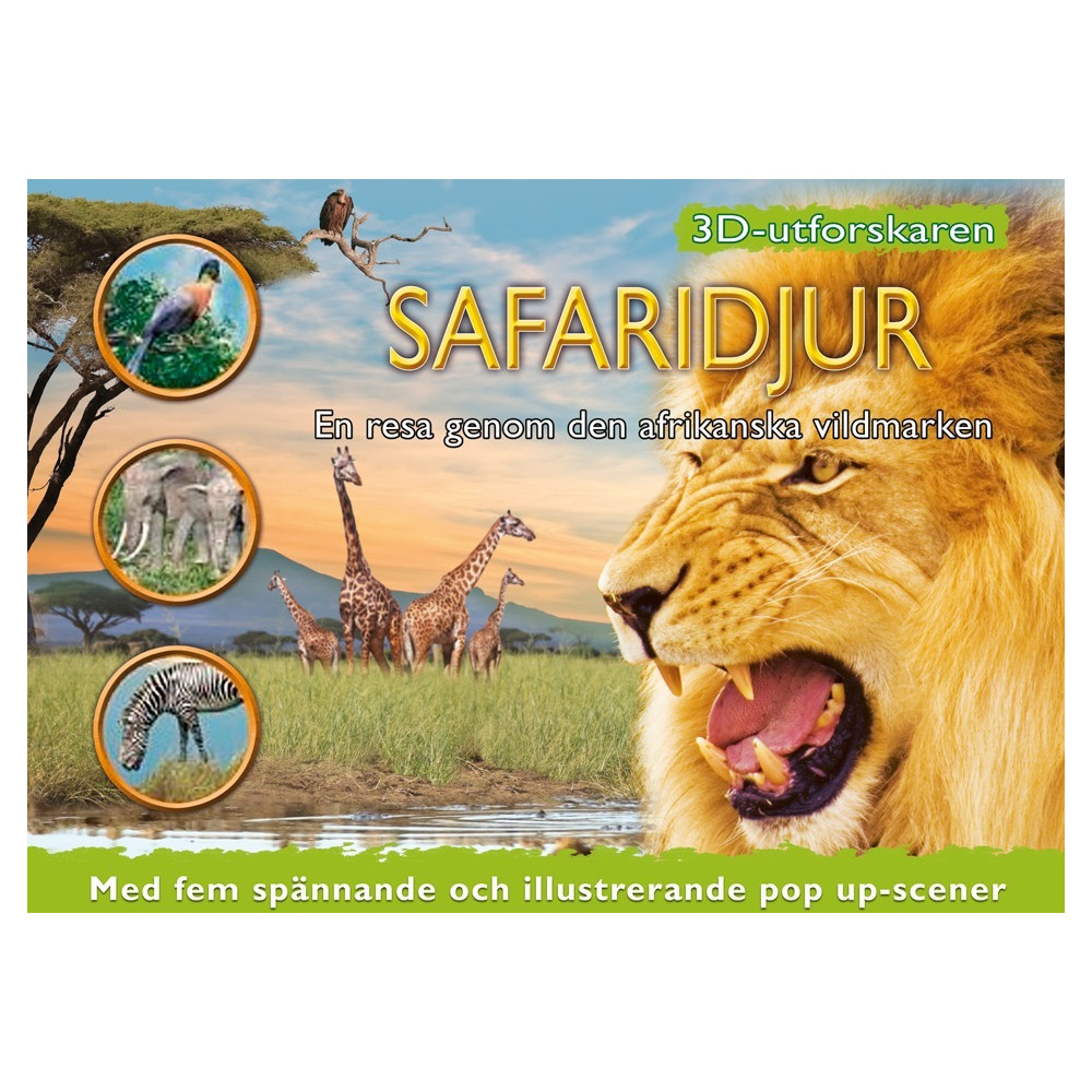 Produktbild för 3D-utforskaren : Safaridjur (bok, kartonnage)