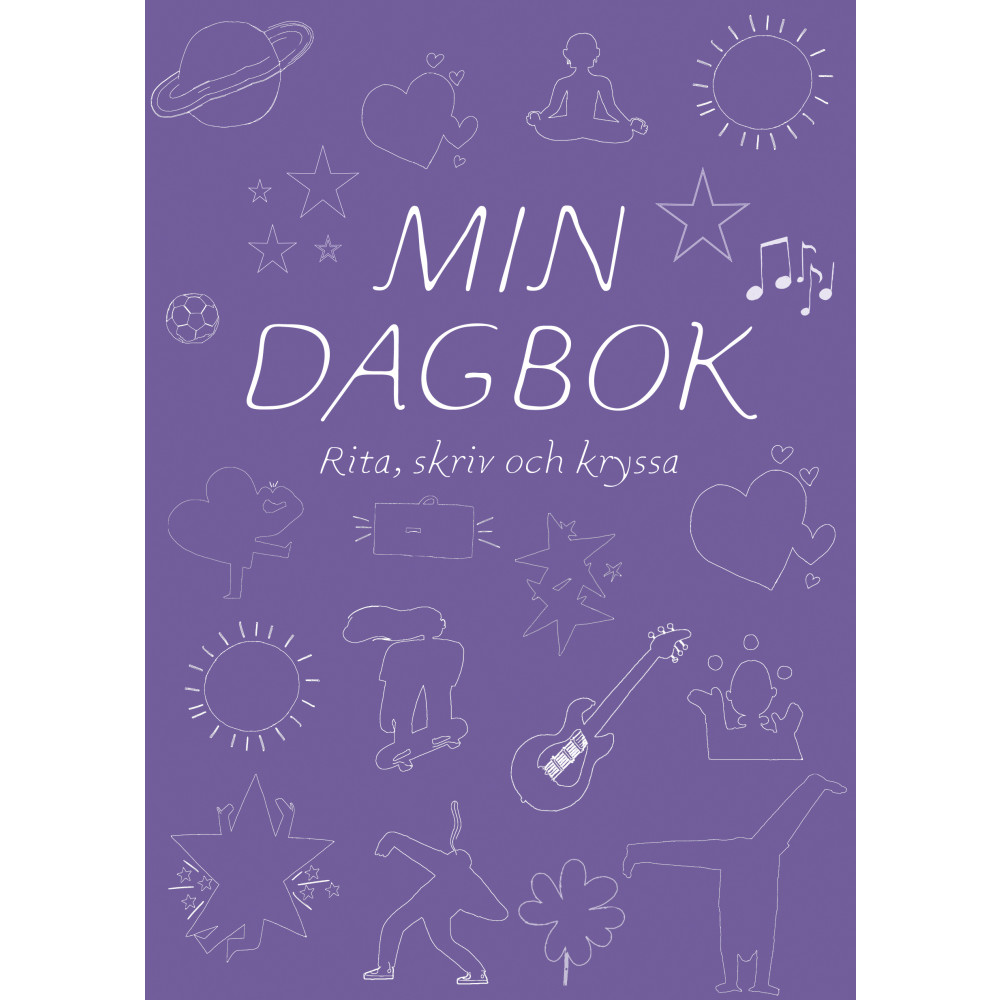 Produktbild för Min dagbok : rita, skriv och kryssa (lila) (inbunden)