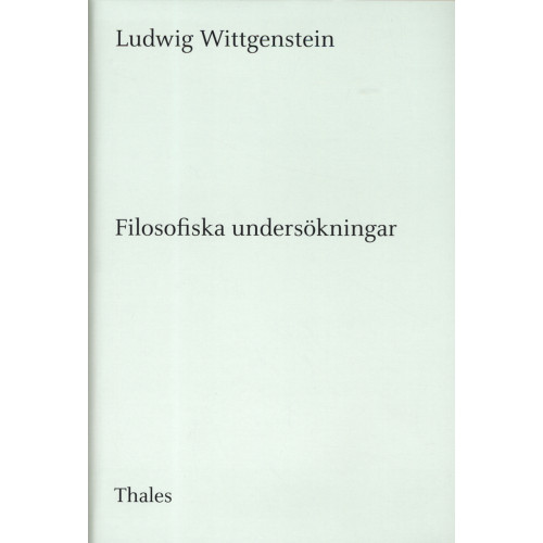 Ludwig Wittgenstein Filosofiska undersökningar (inbunden)