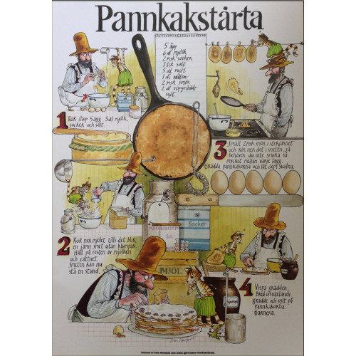 OPAL Pannkakstårtan recept Affisch 34 x 48 cm (bok)