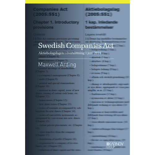 Maxwell Arding Swedish Companies Act - Aktiebolagslagen i översättning (häftad)