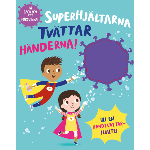 Katie Button Superhjältarna tvättar händerna (bok, board book)