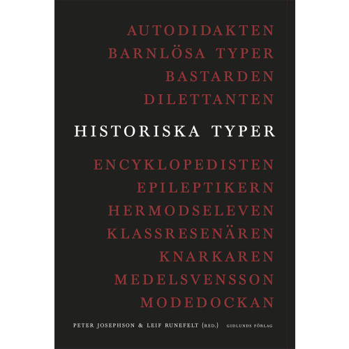 Gidlunds förlag Historiska typer (bok, danskt band)