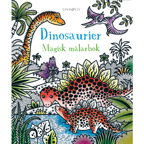 Lind & Co Dinosaurier : magisk målarbok (häftad)