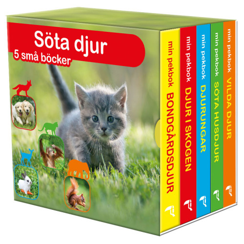 Tukan Förlag Söta djur : fem små böcker (bok, board book)
