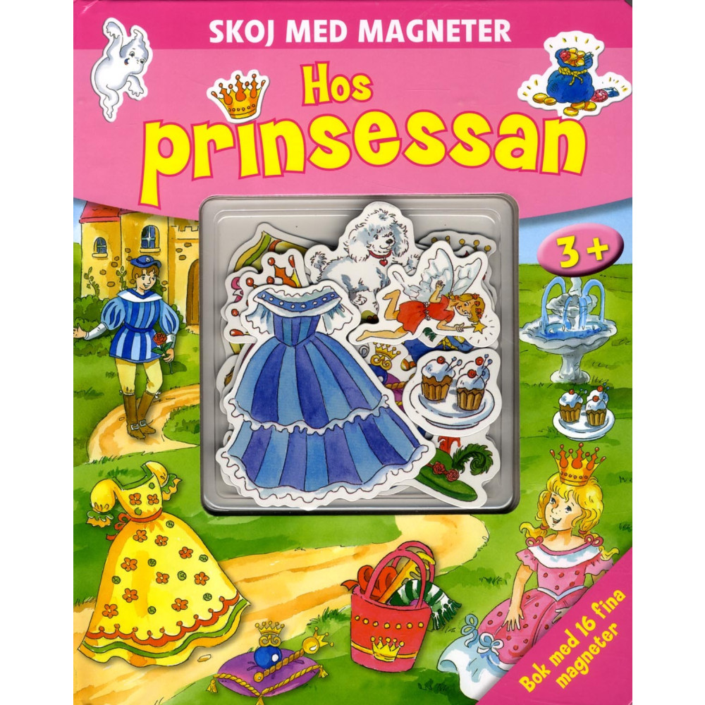 Produktbild för Hos prinsessan : skoj med magneter (bok, board book)