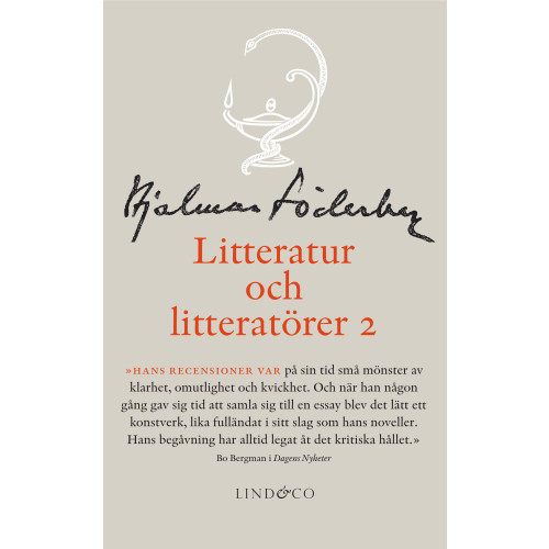 Hjalmar Söderberg Litteratur och litteratörer 2. Litteraturkritik (inbunden)