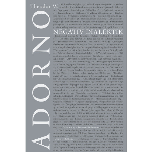 Theodor W. Adorno Negativ dialektik (häftad)