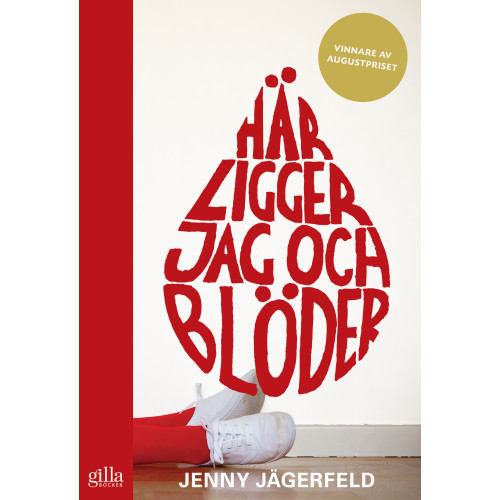 Jenny Jägerfeld Här ligger jag och blöder (bok, danskt band)