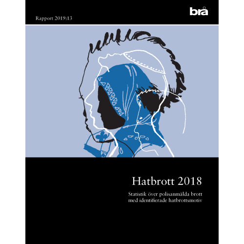 Brottsförebyggande rådet Hatbrott 2018 : Statistik över polisanmälningar med identifierade hatbrottsmotiv och självrapporterad utsatthet för hatbrott. Brå Rapport 2019:13 (häftad)