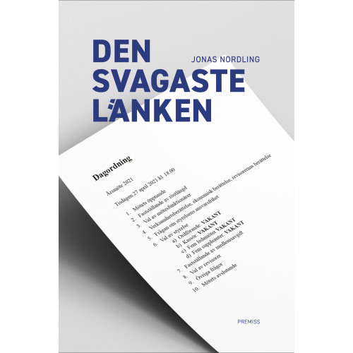 Jonas Nordling Den svagaste länken (bok, danskt band)