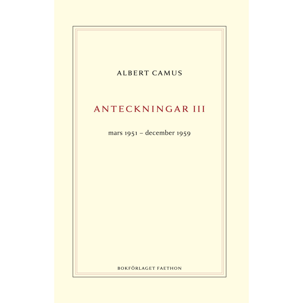 Produktbild för Anteckningar 3 : mars 1951–december 1959 (inbunden)