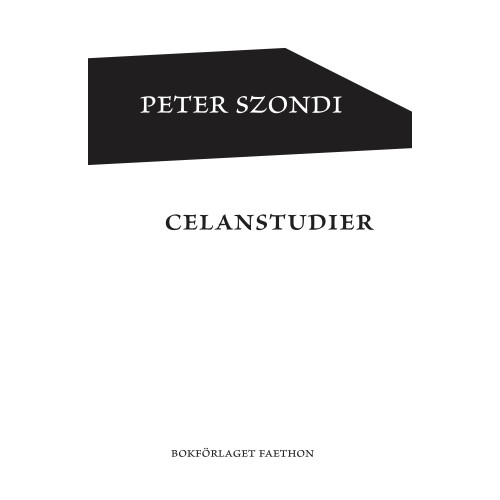 Peter Szondi Celanstudier (inbunden)