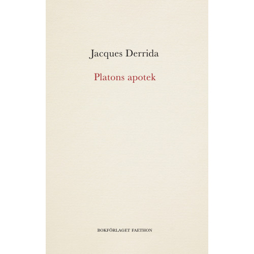 Jacques Derrida Platons apotek (bok, danskt band)