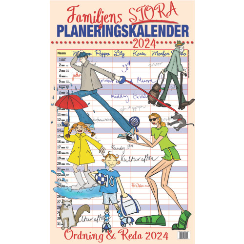 Livsenergi Familjens STORA Planeringskalender  2024 (bok, spiral)