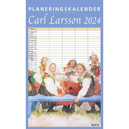 Livsenergi Carl Larsson Planeringskalender 2024 (bok, spiral)