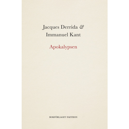 Jacques Derrida Apokalypsen (bok, danskt band)