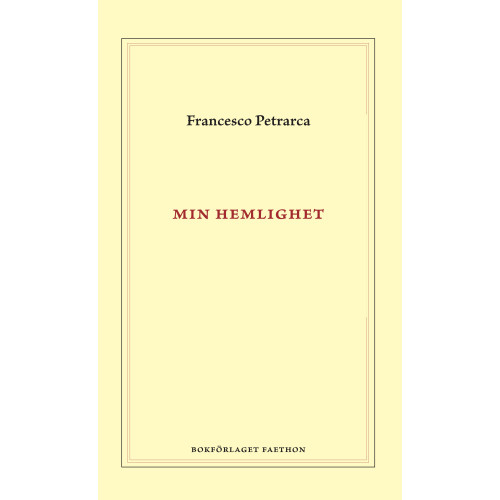Francesco Petrarca Min hemlighet (inbunden)
