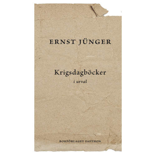 Ernst Jünger Krigsdagböcker i urval (inbunden)