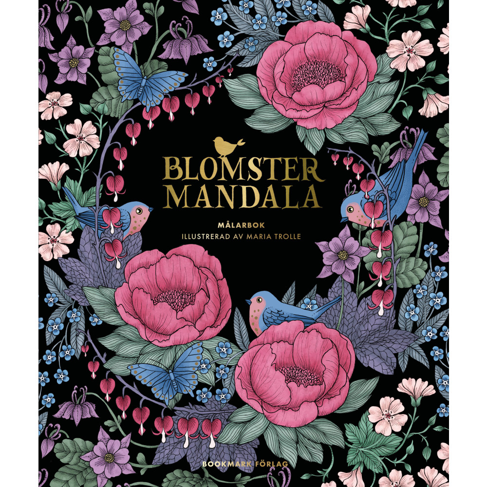 Produktbild för Blomstermandala : målarbok (bok, kartonnage)