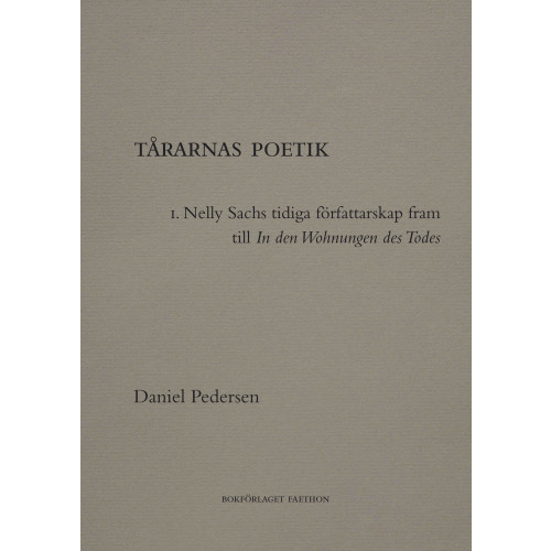 Daniel Pedersen Tårarnas poetik (bok, danskt band)