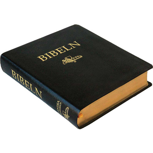 XP Media Anteckningsbibel i svart cabraskinn (inbunden)