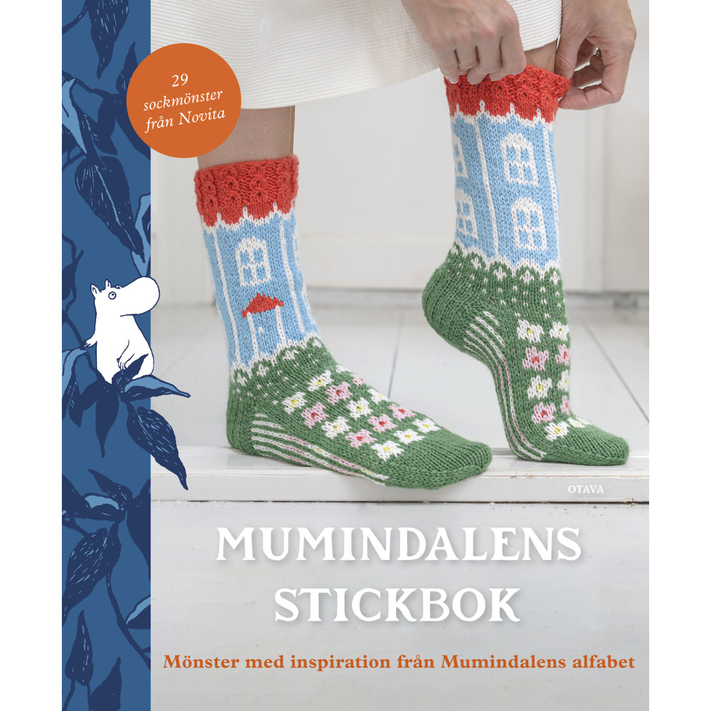 Produktbild för Mumindalens stickbok : från A till Ö med Mumin (bok, kartonnage)