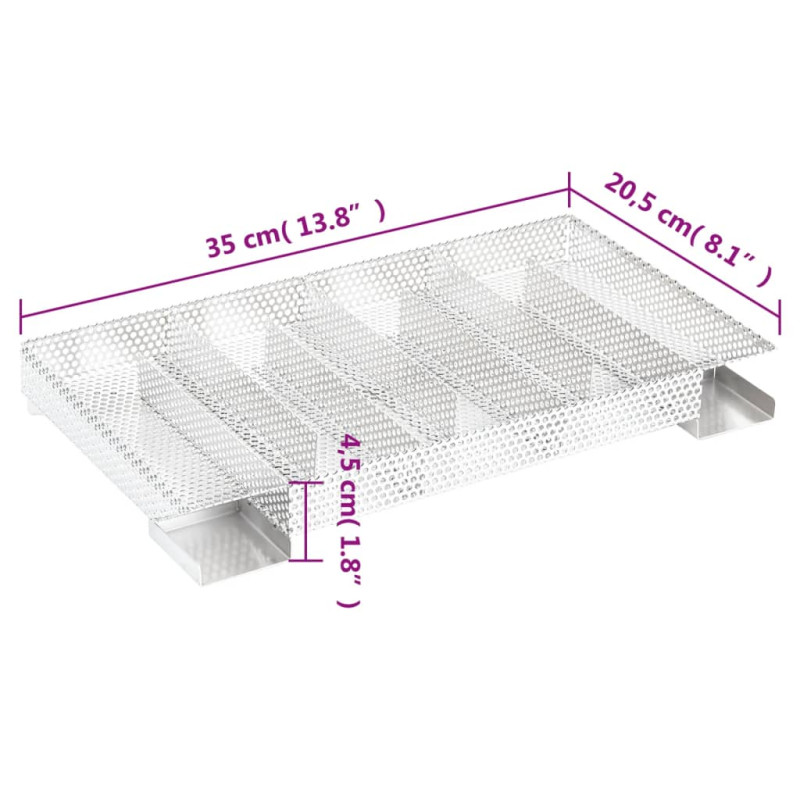 Produktbild för Kallröksgenerator 8-kammare 35 cm rostfritt stål