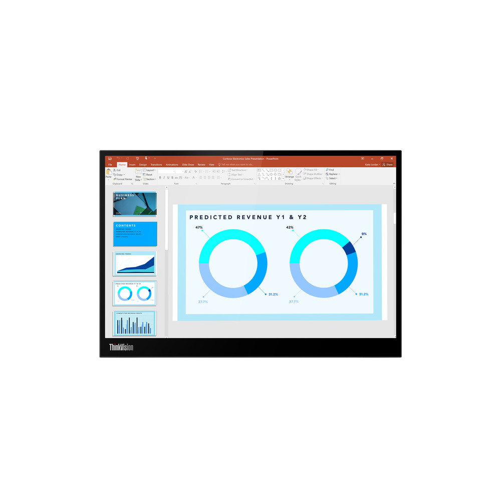 Produktbild för Lenovo ThinkVision M14d LED display 35,6 cm (14") 2240 x 1400 pixlar 2.2K Svart