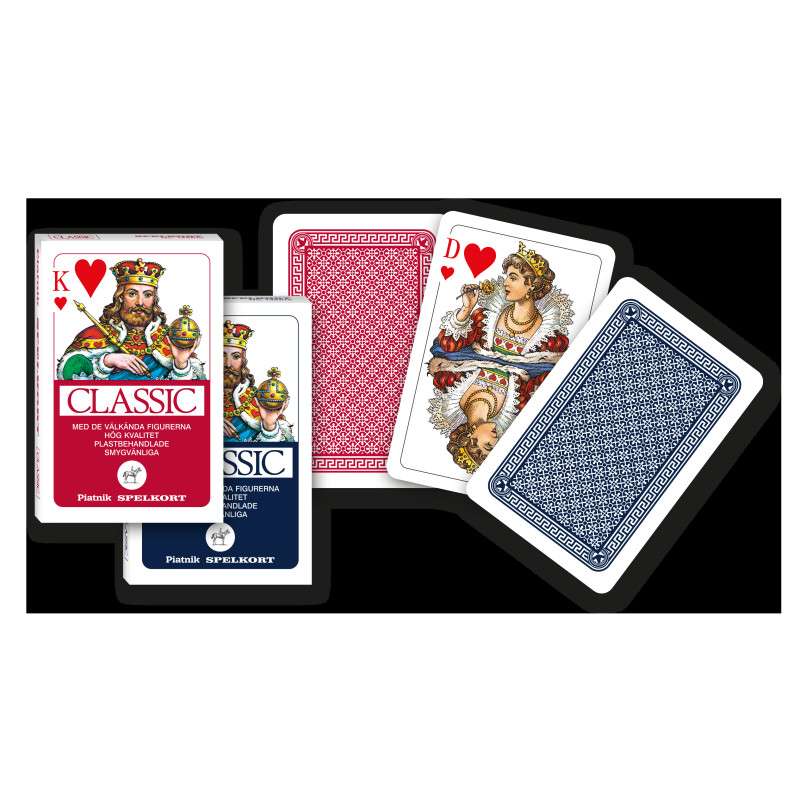 Produktbild för Spelkort svensk klassisk Piatnik