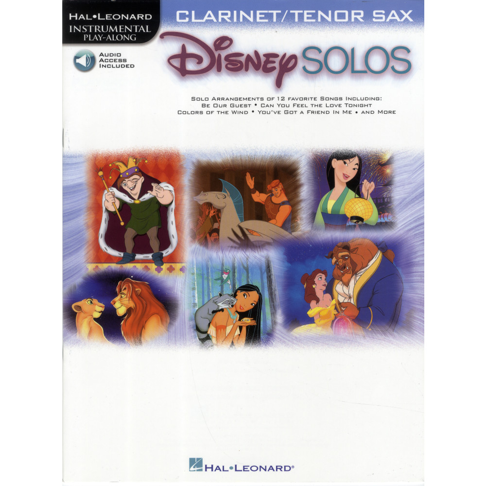 Produktbild för Disney solos clarinet + cd (häftad, eng)