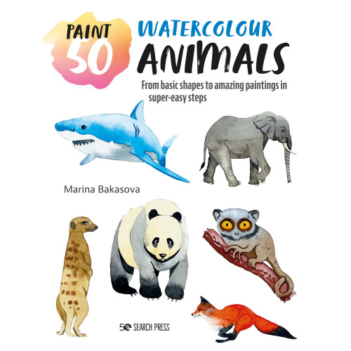 Marina Bakasova Paint 50: Watercolour Animals (häftad, eng)