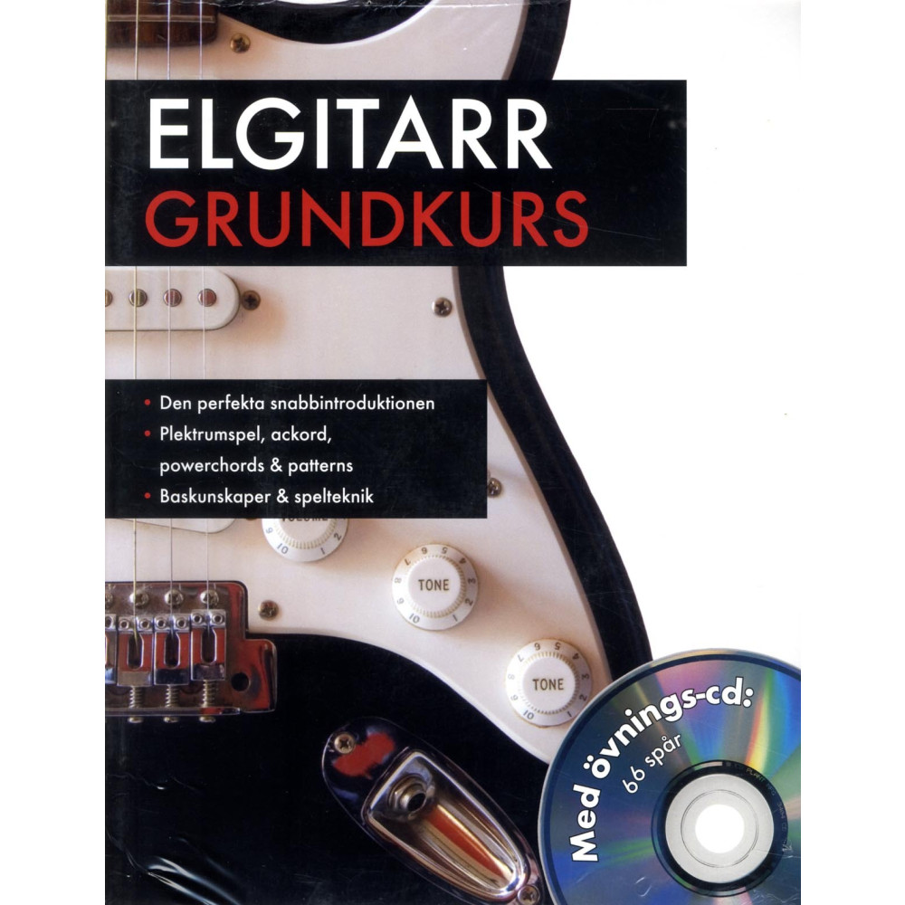 Produktbild för Elgitarr Grundkurs Med övnings-cd (häftad)