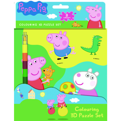 Förlaget Buster Peppa Pig - Colouring 3D Puzzle set