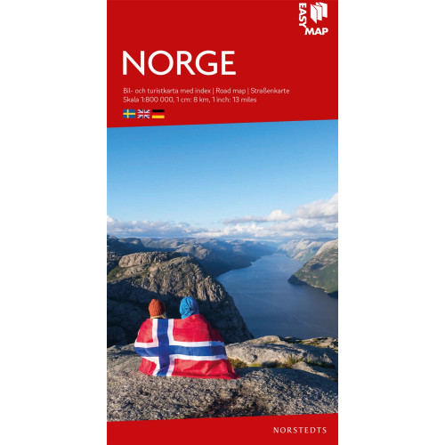 NORSTEDTS Norge EasyMap : Skala 1:800.000