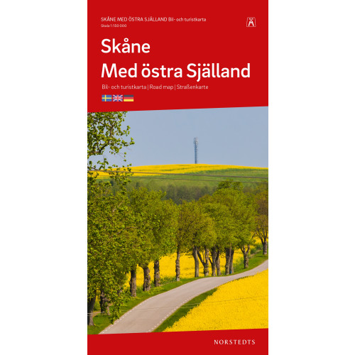 NORSTEDTS Skåne med Östra Själland Karta : Skala 1:150000