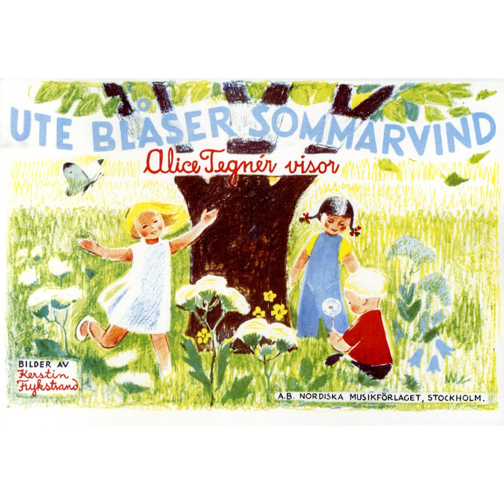 Produktbild för Ute blåser sommarvind Alice Tegnér visor (häftad)