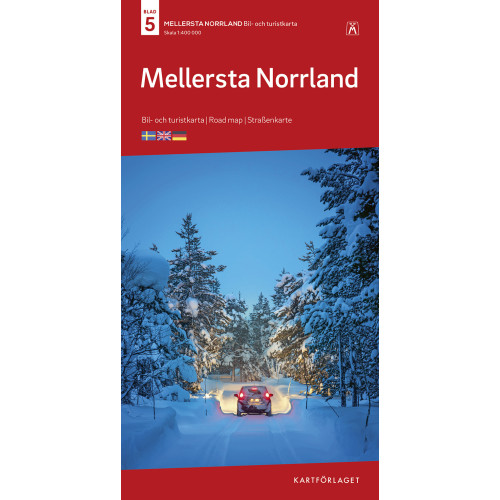 Kartförlaget Mellersta Norrland Bil & Turistkarta Nr 5 : Skala 1:400.000