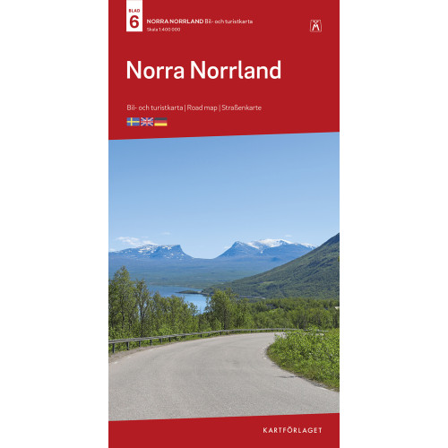 Kartförlaget Norra Norrland Bil & Turistkarta Nr 6 : Skala 1:400.000