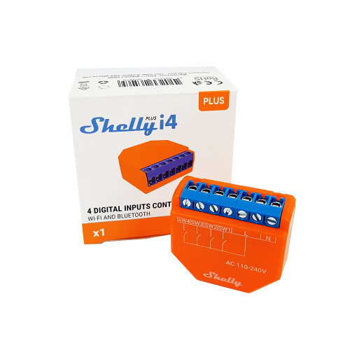 Shelly Shelly Plus i4 elektriska reläer Orange