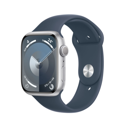 Apple Apple Watch Series 9 45 mm Digital 396 x 484 pixlar Pekskärm Silver Wi-Fi GPS