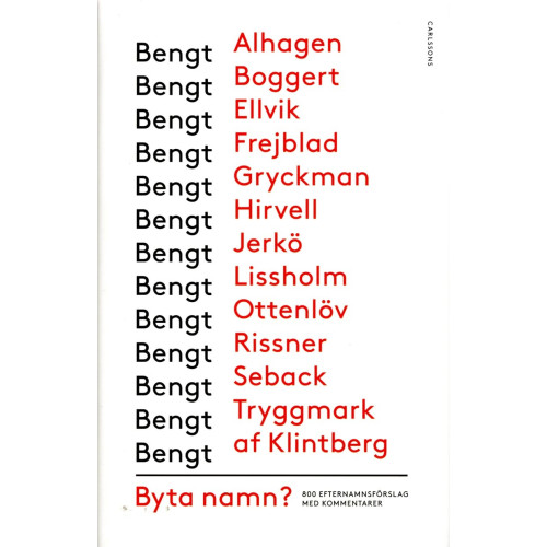 Bengt af Klintberg Byta namn? (inbunden)