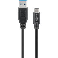 Miniatyr av produktbild för Goobay 73141 USB-kablar 3 m USB 3.2 Gen 1 (3.1 Gen 1) USB A USB C Svart