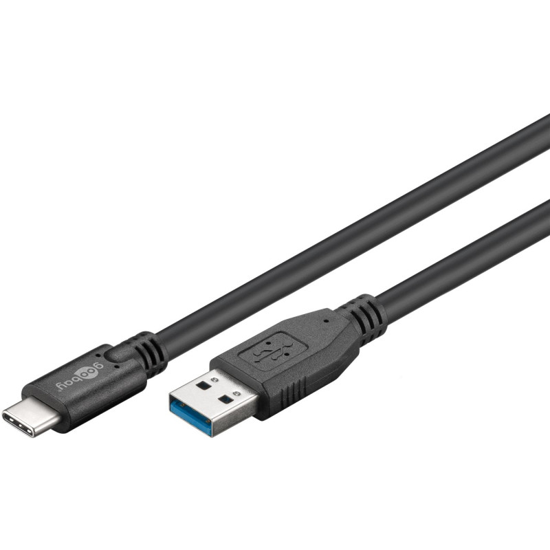 Produktbild för Goobay 73141 USB-kablar 3 m USB 3.2 Gen 1 (3.1 Gen 1) USB A USB C Svart