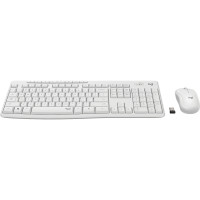 Produktbild för Logitech MK295 Silent Wireless Combo tangentbord Mus inkluderad RF Trådlös QWERTY Nordic Vit