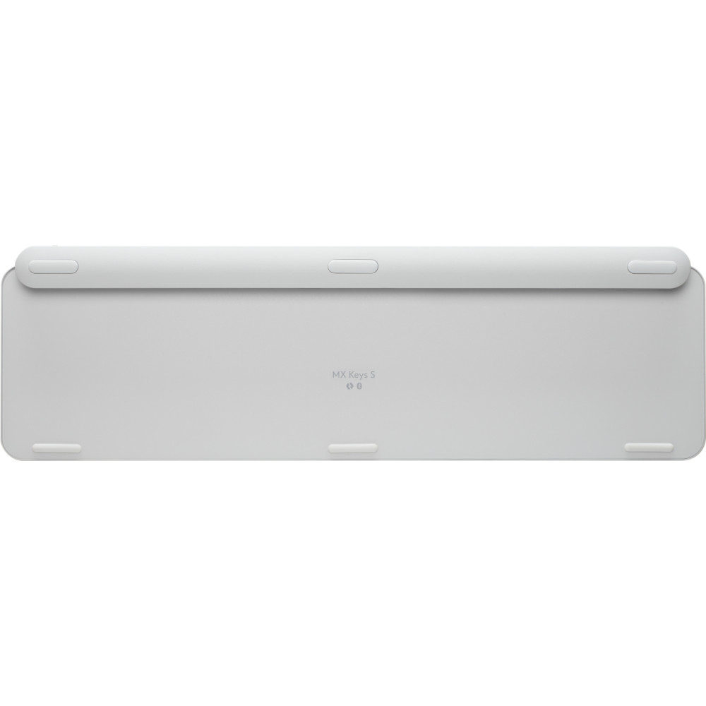 Produktbild för Logitech MX Keys S tangentbord Trådlös RF + Bluetooth QWERTY Dansk, Finsk, Norsk, Svensk Gjuten aluminium, Vit