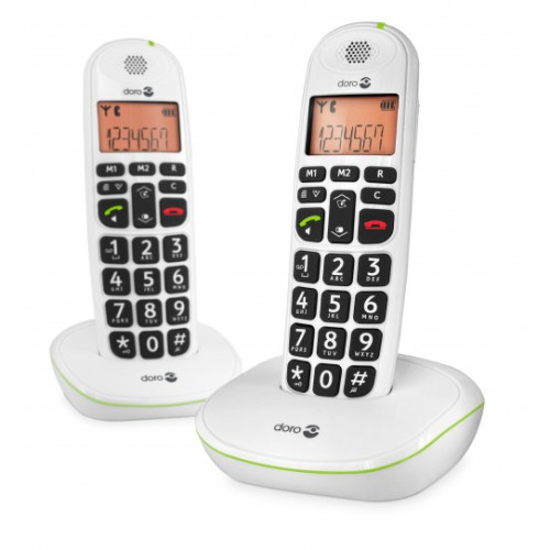 Doro Doro PhoneEasy 100w duo Analog telefon/DECT-telefon Namn och uppringnings-ID Vit